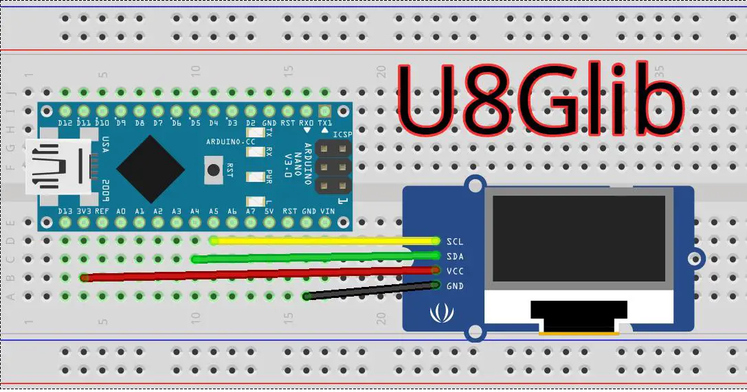 Arduino I2C OLED screen tutorial using U8Glib