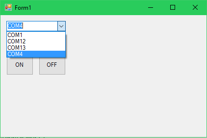 com port selection C# windows forms