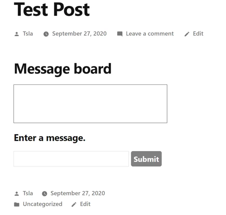 message board plugin