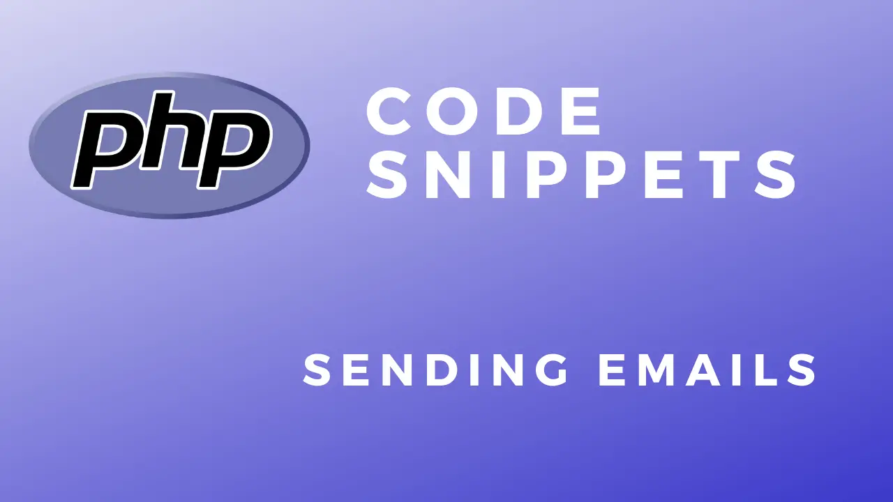 PHP Sending Emails