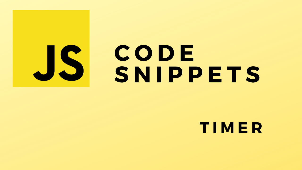 Code Snippets Timer