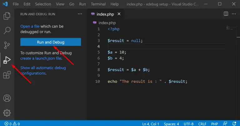 xdebug php debugger setup vs code 1