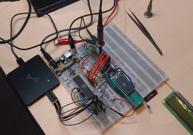 6502 breadboard computer testing 2