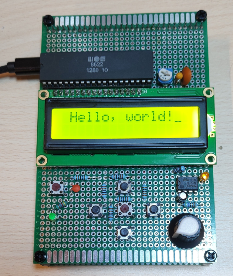 6502 computer hello world