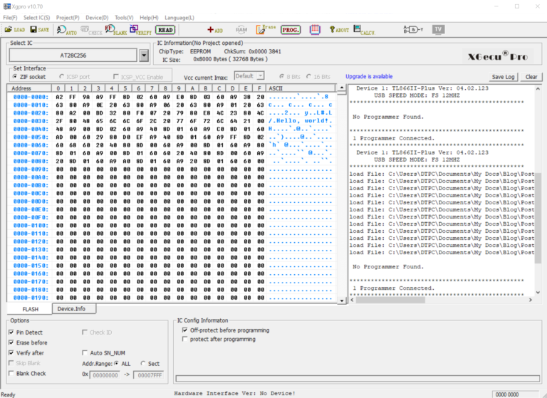 6502 eeprom programmer