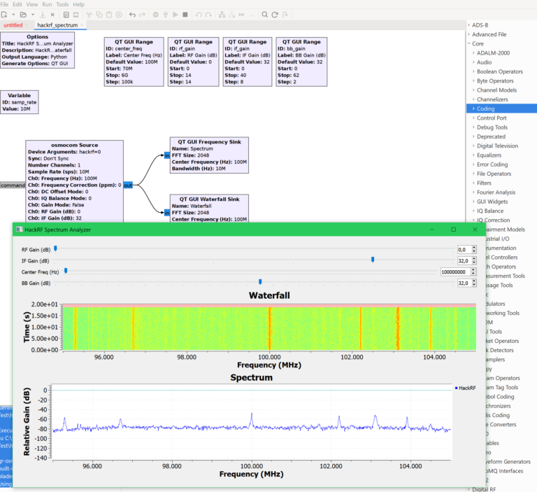 GNU Radio waterfall scanner
