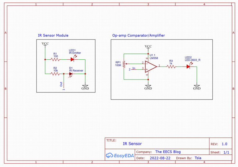 IR Distance And Motion Sensor Schematic