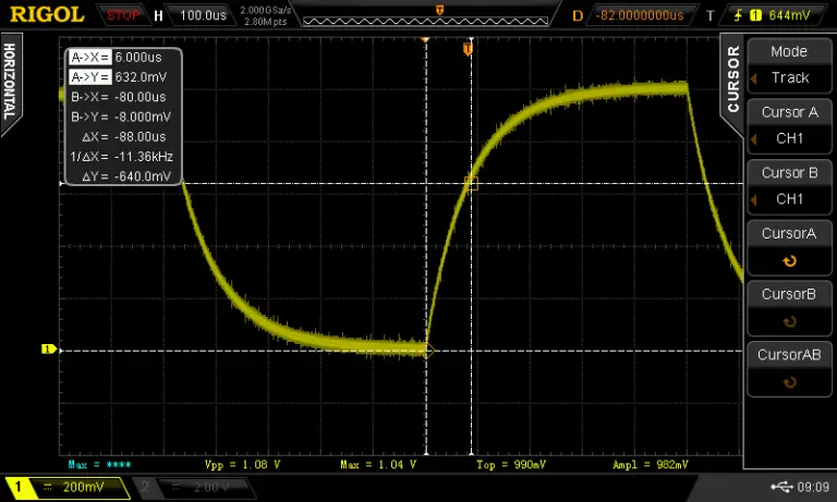 oscilloscope capacitor measurement