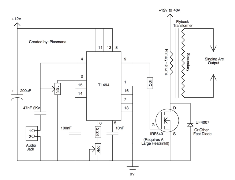 plasma speaker schematic
