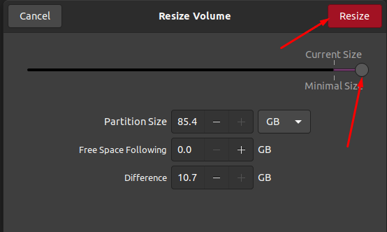 ubuntu resize volume