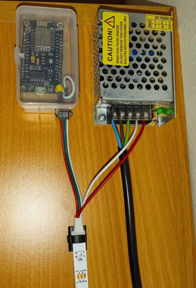 ws2812b controller and power supply