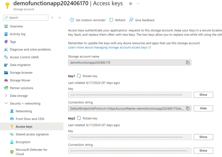 azure storage account connection string