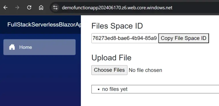 storage account static hosted blazor web app