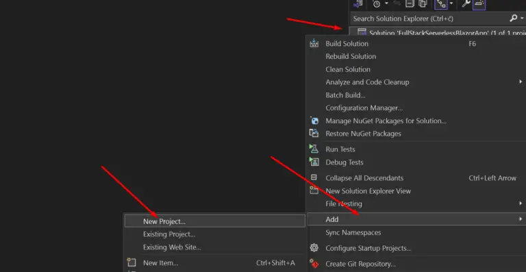 visual studio add azure function to proj