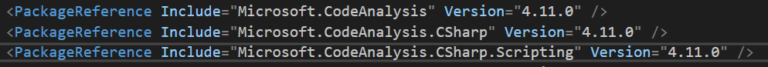 Microsoft.CodeAnalysis packages