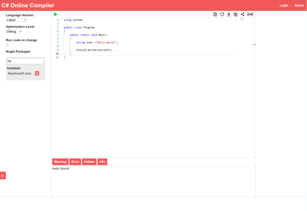 c# online compiler app image