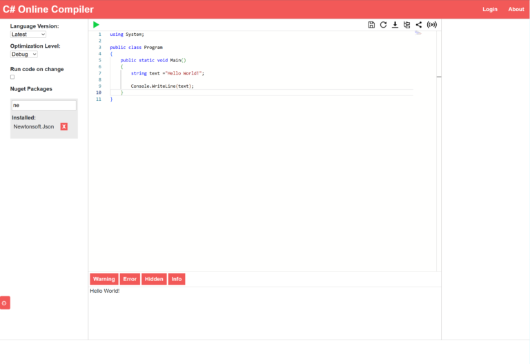 c# online compiler app image