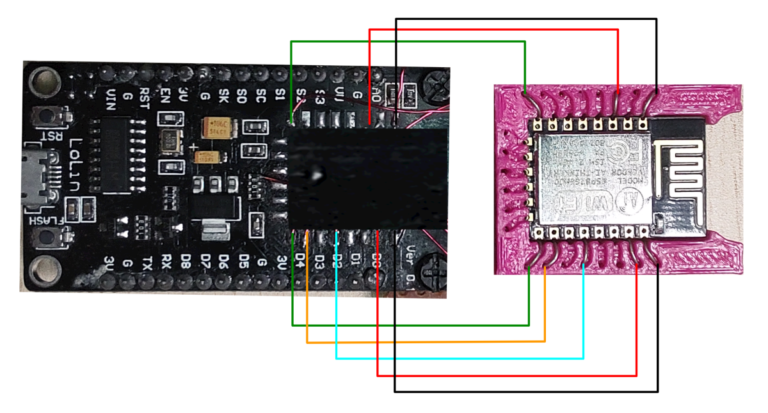 ESP8266 Module Programmer Connections Diagram