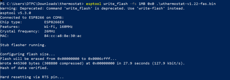 thermostat firmware flashing 2