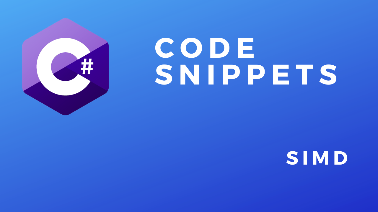 Code Snippets SIMD