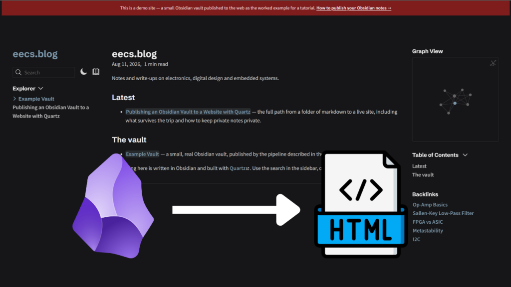 Publishing an Obsidian Vault to a Website with Quartz